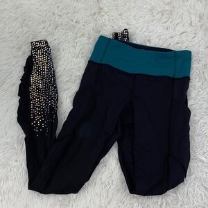 🔥$SALE$🔥 Lululemon Speed Tight IV *Lights Out Black / Forage Teal